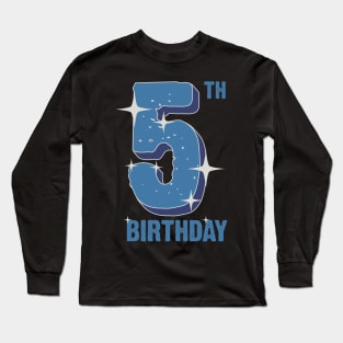 5th birthday for boys Long Sleeve T-Shirt